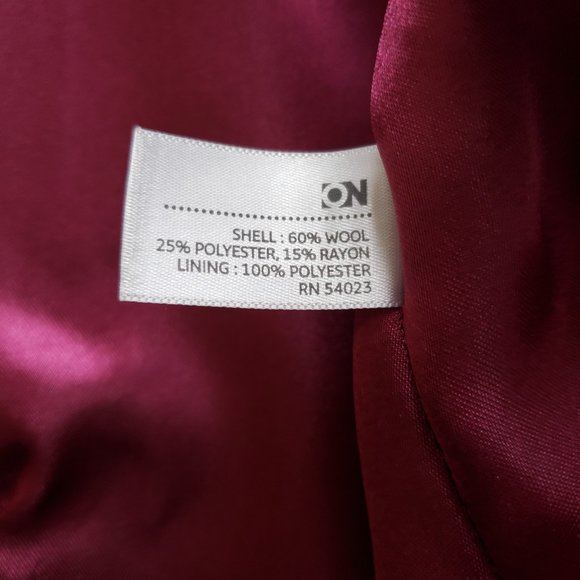 Old Navy Womens wool blend double-breasted mocha mauve gray peacoat lined size S - Picture 7 of 14